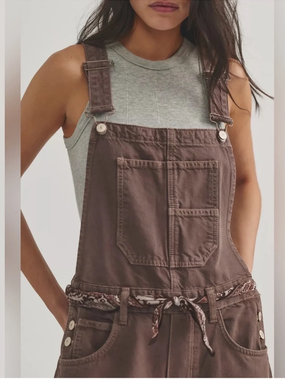Free People Good Luck Barrel Overalls